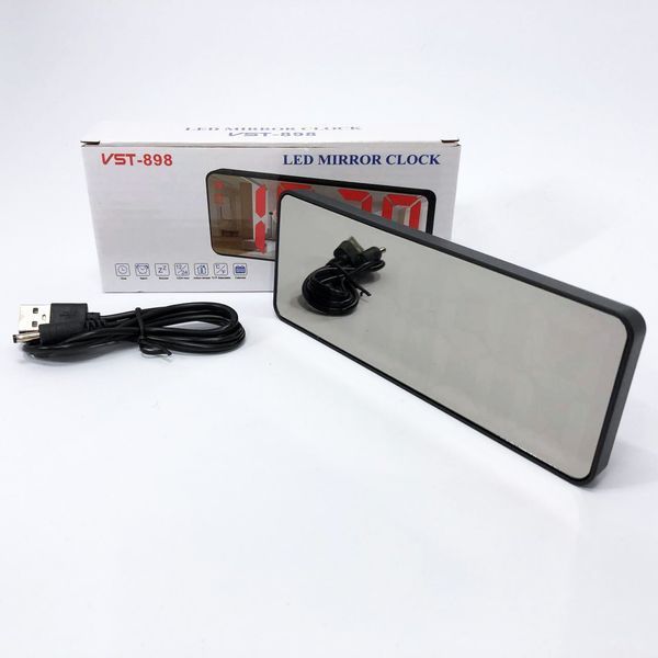 Електронний настільний LED годинник від USB VST-898-5 з будильником і термометром, настільний годинник light 00013682 фото
