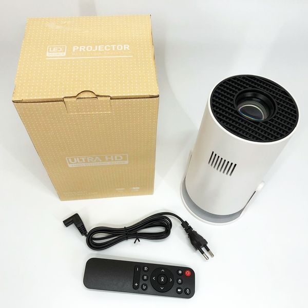 LED Проектор для дому портативний Смарт з WiFi, Bluetooth, Android 11, білий, 1280х720р 00012695 фото