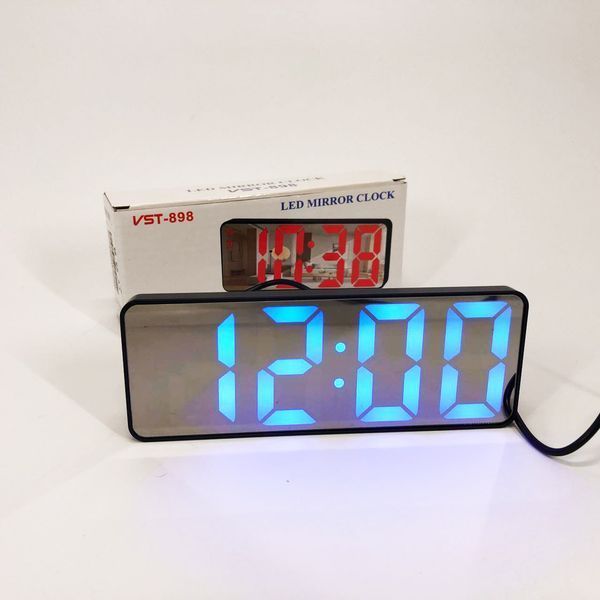 Електронний настільний LED годинник від USB VST-898-5 з будильником і термометром, настільний годинник light 00013682 фото