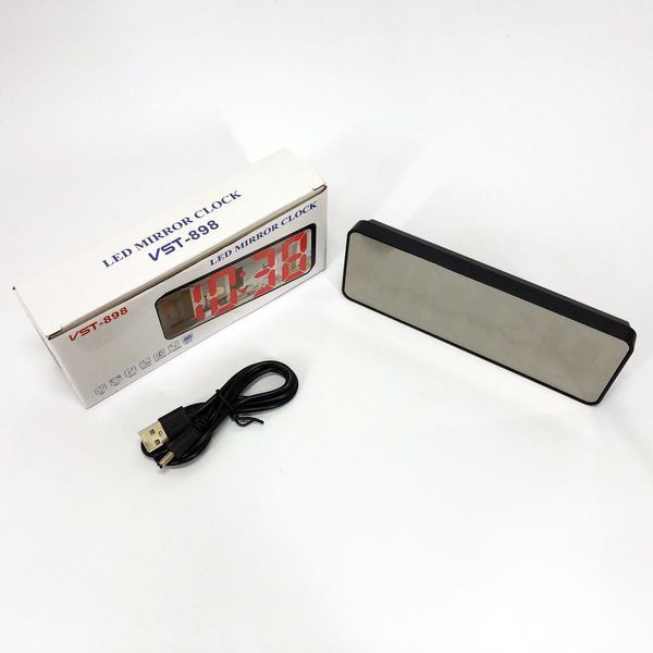 Електронний настільний LED годинник від USB VST-898-5 з будильником і термометром, настільний годинник light 00013682 фото