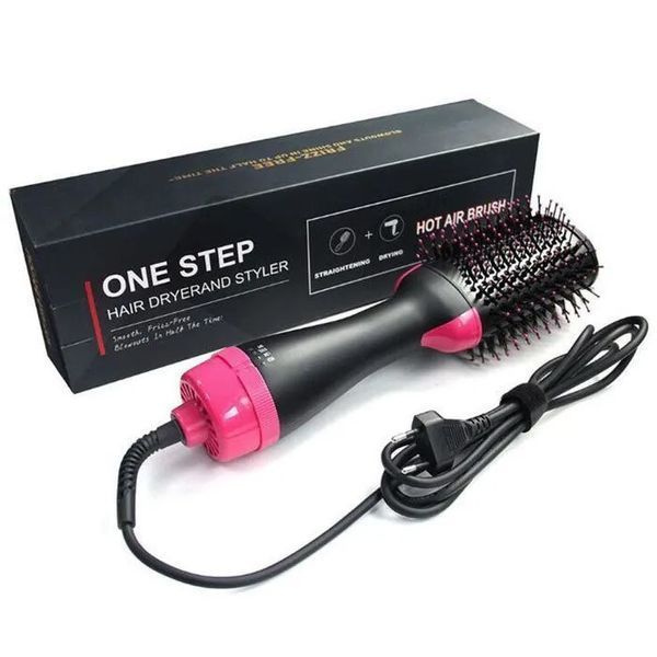Фен Щетка расчёска 3в1 One step Hair Dryer 1000 Вт 3 режима выпрямитель для укладки волос стайлер с функцией ионизации 00014311 фото