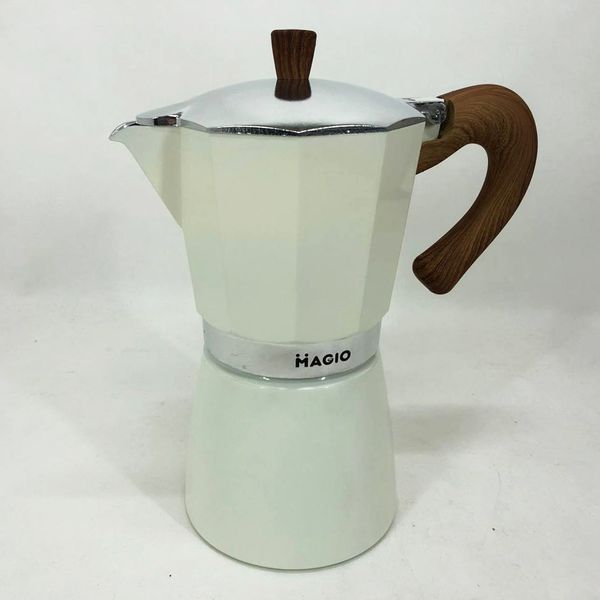 Гейзерная кофеварка Magio MG-1009 450 мл, гейзерная турка для кофе, кофеварка гейзерного типа 00018757 фото