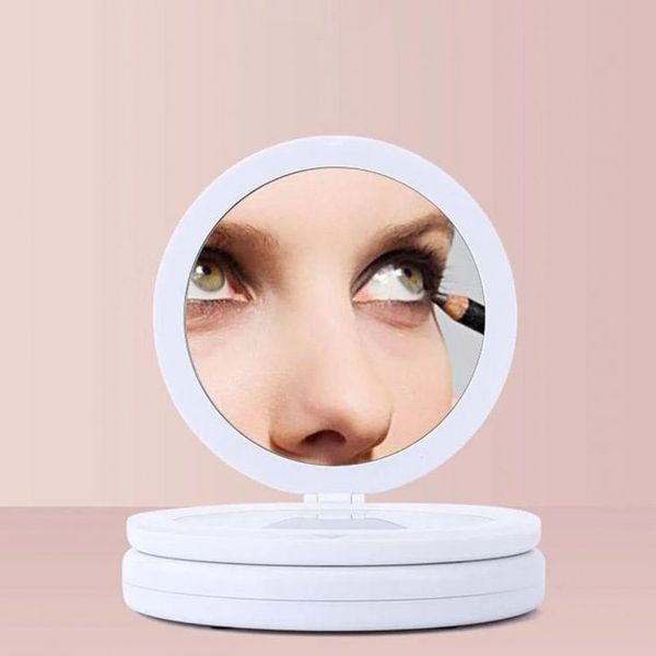 Зеркало для макияжа Large Mirror с LED-подсветкой, светящееся зеркало для макияжа. Цвет: белый 00015332 фото