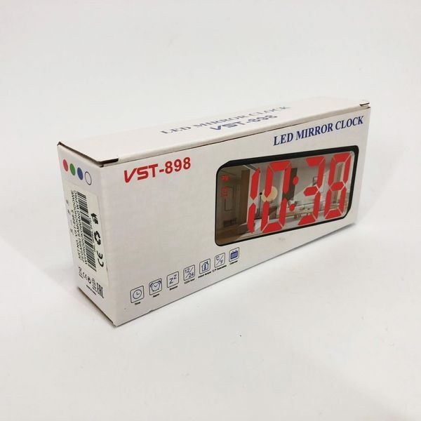 Електронний настільний LED годинник від USB VST-898-5 з будильником і термометром, настільний годинник light 00013682 фото