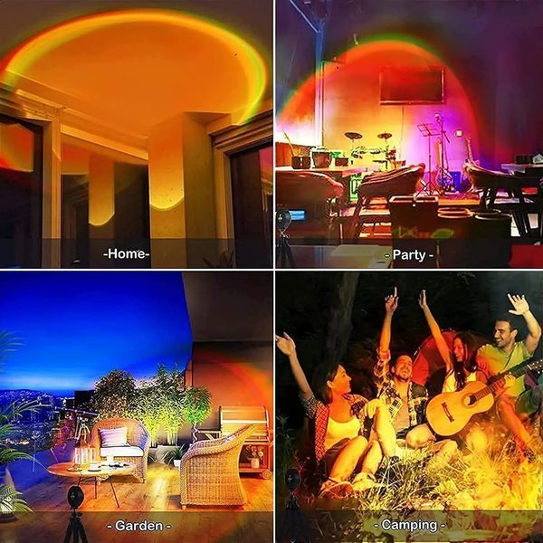 Sunset Lamp RGB 16 кольорів - проекційний світильник заходу сонця, світанку з пультом 00023282 фото