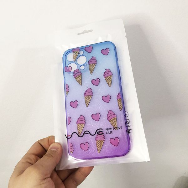 Чехол для Apple Iphone 12 Pro Max розово-синий Мороженое 00023769 фото