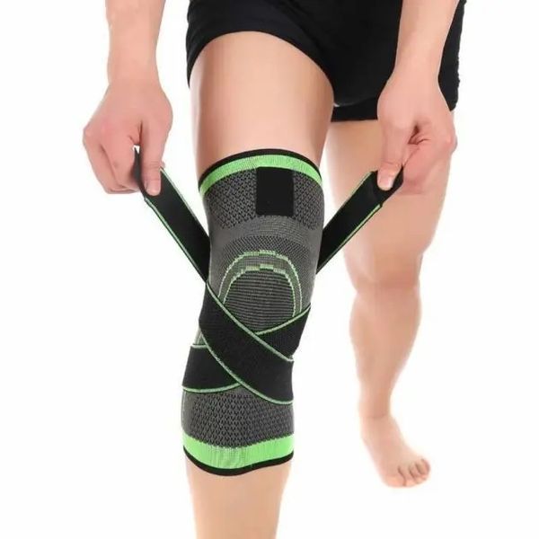 Наколенник бандаж коленного сустава knee support copper черно-зелёный фиксатор колена компрессионный от травм растяжений 00014742 фото