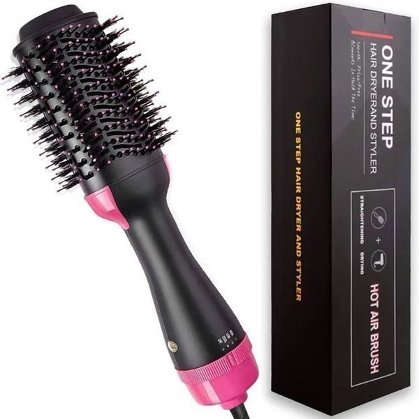Фен Щетка расчёска 3в1 One step Hair Dryer 1000 Вт 3 режима выпрямитель для укладки волос стайлер с функцией ионизации 00014311 фото