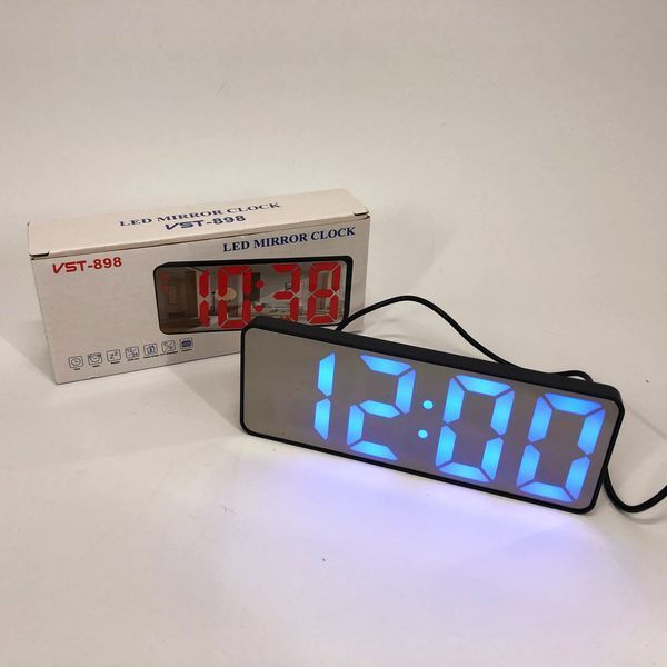 Електронний настільний LED годинник від USB VST-898-5 з будильником і термометром, настільний годинник light 00013682 фото