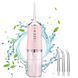 Ирригатор для чистки зубов и полости рта oral irrigator с аккумулятором и сменными насадками. цвет: розовый 00014508 фото 1