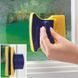 Магнітна щітка для миття вікон із двох сторін Magnetic Double side Cleaner 40мм зі страхувальним шнуром жовто-синя 00013828 фото 2