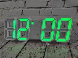 Електронний настільній годинник з будильником та термометром VST-883 Зелені 00022535 фото