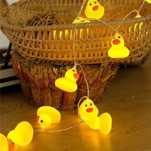 Гирлянда светодиодная для детской комнаты DUCK 1.5 м Гирлянда из 10 пластиковых мини-уточек 00015967 фото