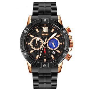 Часы наручные мужские SKMEI 9235RG, часы кварцевые мужские, модные мужские часы круглые 00022460 фото