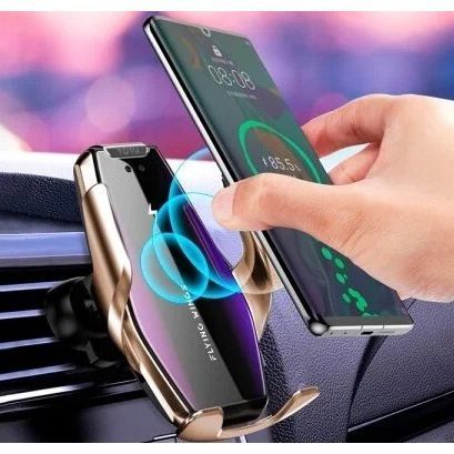 Автомобільний тримач S7 для телефону з швидкою зарядкою S7. Колір: золотий 00017065 фото