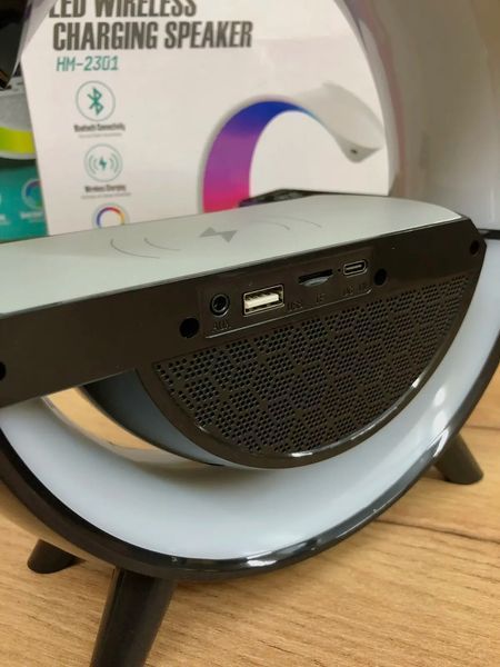Розумний світильник/Нічник з бездротовою зарядкою для телефону/Bluetooth-колонка 00024414 фото