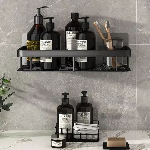 Полиця у ванну (30х13х5, 5см) STORAGE RACK AND197, настінна / Органайзер для ванної кімнати на стіну 00013829 фото