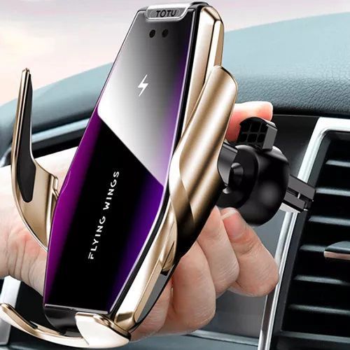 Автомобільний тримач S7 для телефону з швидкою зарядкою S7. Колір: золотий 00017065 фото