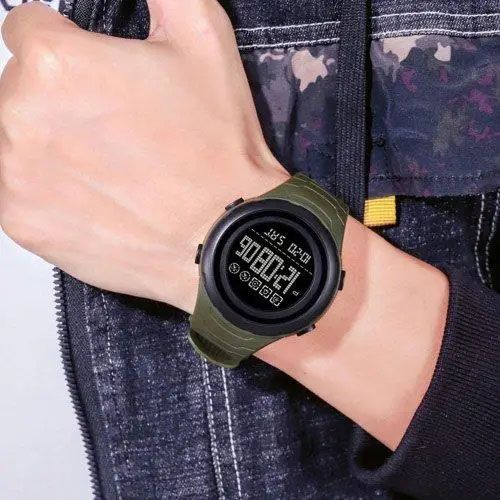 Часы наручные мужские SKMEI 1674AGBK, оригинальные мужские часы, часы наручные электронные тактические 00022079 фото