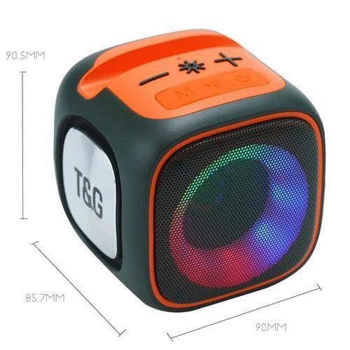 Портативна Bluetooth колонка TG359 7W з підсвічуванням RGB, акумуляторна колонка для музики. Колір: зелений 00017219 фото