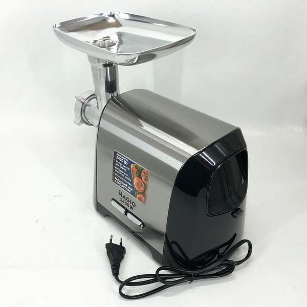 Мясорубка Magio MG-269, 2400 W, мясорубка электрическая металл, мясорубка с металлическим редуктором 00018951 фото