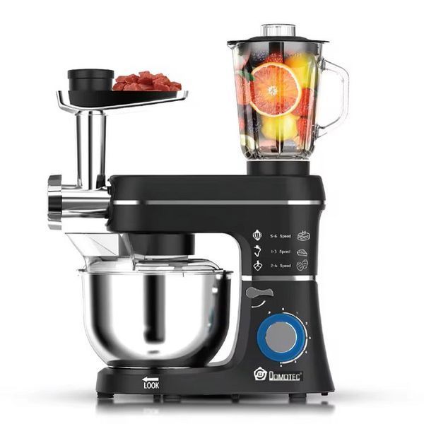 Кухонний комбайн Domotec 6676B 5в1 10L 1400W міксер/блендер/м'ясорубка, Стаціонарний планетарний тістоміс 00019074 фото