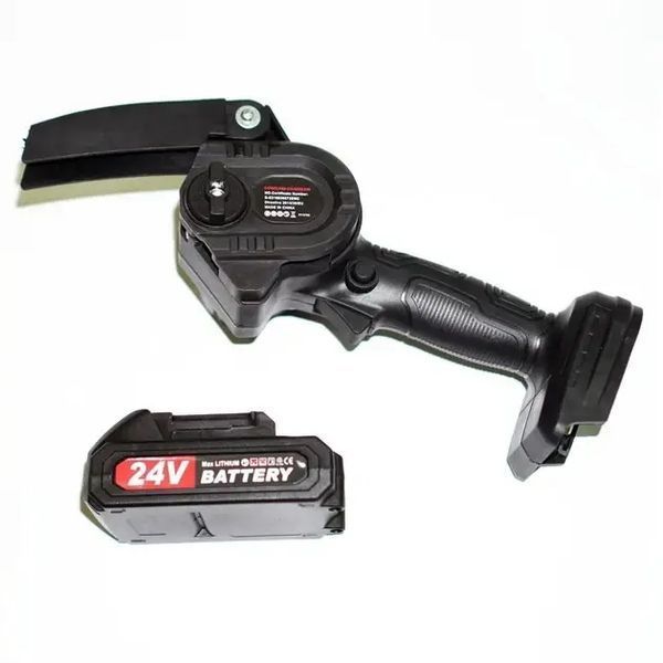 Акумуляторна ланцюгова міні-пилка сучкоріз для обрізання дерев Mini Electric Chainsaw Black 1 АКБ 00022615 фото