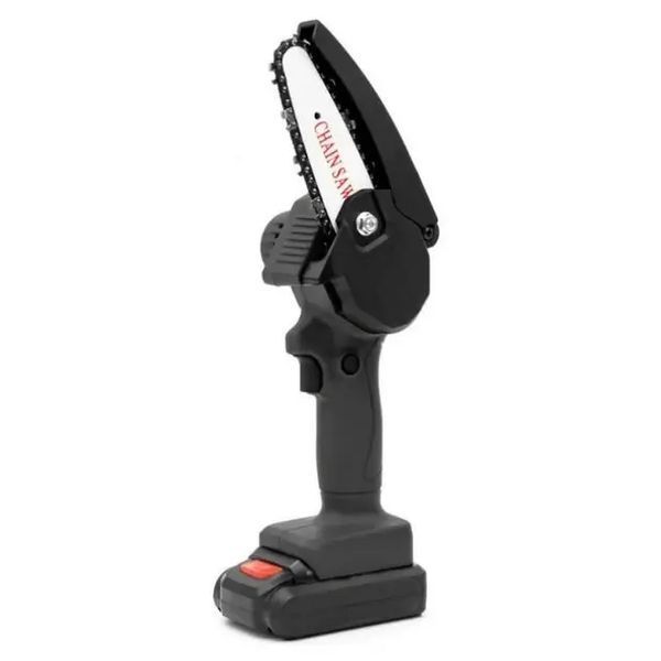 Акумуляторна ланцюгова міні-пилка сучкоріз для обрізання дерев Mini Electric Chainsaw Black 1 АКБ 00022615 фото