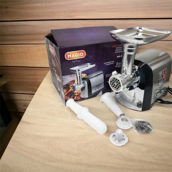 Мясорубка Magio MG-269, 2400 W, мясорубка электрическая металл, мясорубка с металлическим редуктором 00018951 фото
