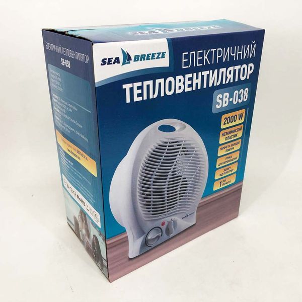 Тепловентилятор ветродуйка SeaBreeze SB-038, бытовой тепловентилятор, тепловентилятор для дома 00012624 фото