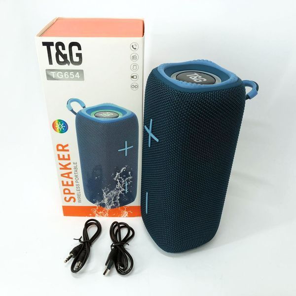 Портативная Bluetooth колонка TG654 8W с подсветкой, Аккумуляторная колонка для музыки. Цвет: синий 00017253 фото