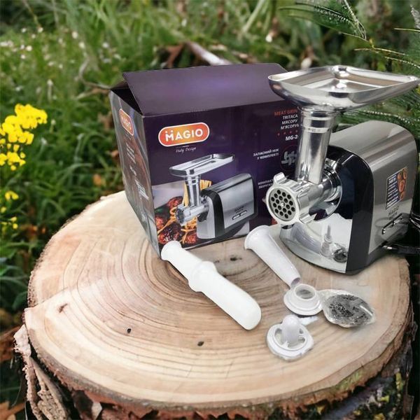 Мясорубка Magio MG-269, 2400 W, мясорубка электрическая металл, мясорубка с металлическим редуктором 00018951 фото