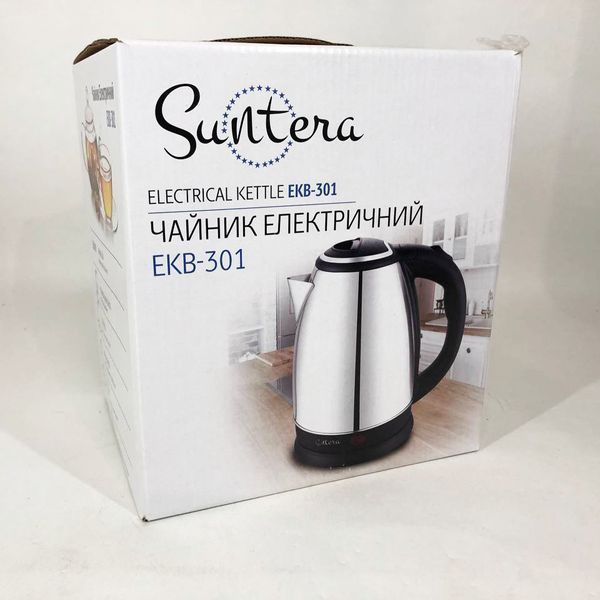 Электрочайник Suntera EKB-301 1500 Вт, хороший электрический чайник, электронный чайник, чайник дисковый 00018909 фото