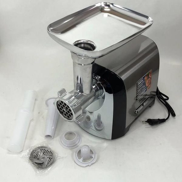 Мясорубка Magio MG-269, 2400 W, мясорубка электрическая металл, мясорубка с металлическим редуктором 00018951 фото