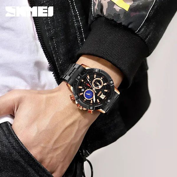Часы наручные мужские SKMEI 9235RG, часы кварцевые мужские, модные мужские часы круглые 00022460 фото
