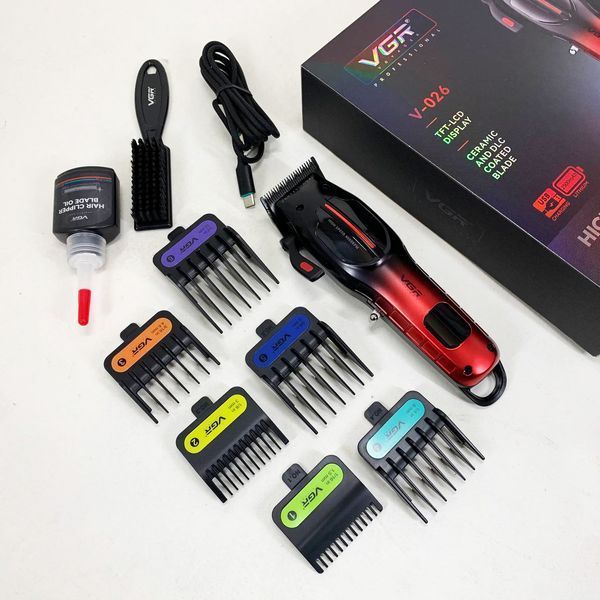 Акумуляторна машинка для стрижки VGR V-026 RED. Колір: червоний 00014901 фото