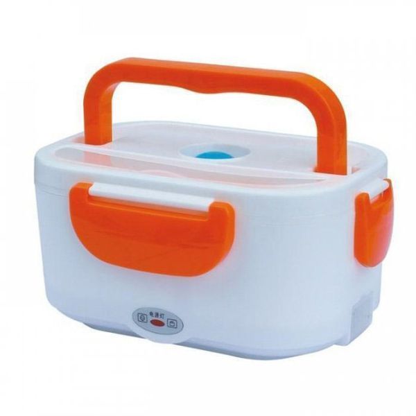 Ланч бокс электрический с подогревом Lunch Heater 220V Pro, контейнер для еды с отсеками. Цвет: оранжевый 00018641 фото