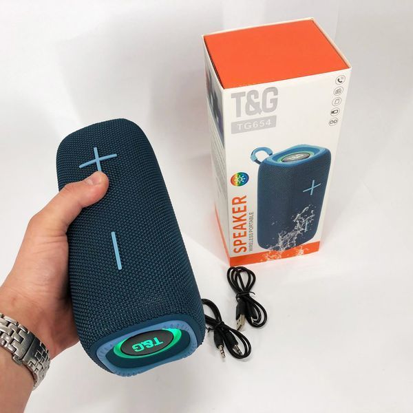Портативная Bluetooth колонка TG654 8W с подсветкой, Аккумуляторная колонка для музыки. Цвет: синий 00017253 фото