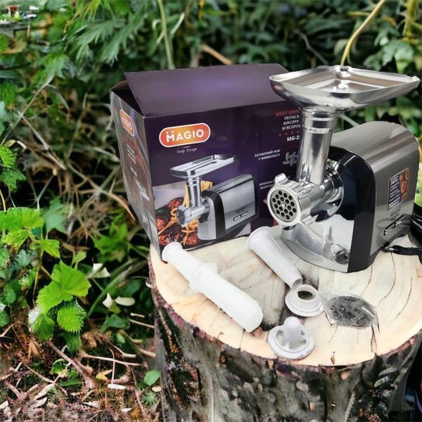 Мясорубка Magio MG-269, 2400 W, мясорубка электрическая металл, мясорубка с металлическим редуктором 00018951 фото