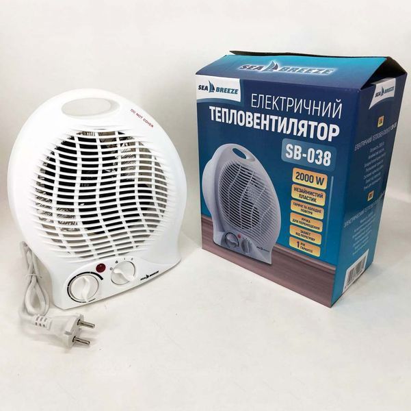Тепловентилятор ветродуйка SeaBreeze SB-038, бытовой тепловентилятор, тепловентилятор для дома 00012624 фото