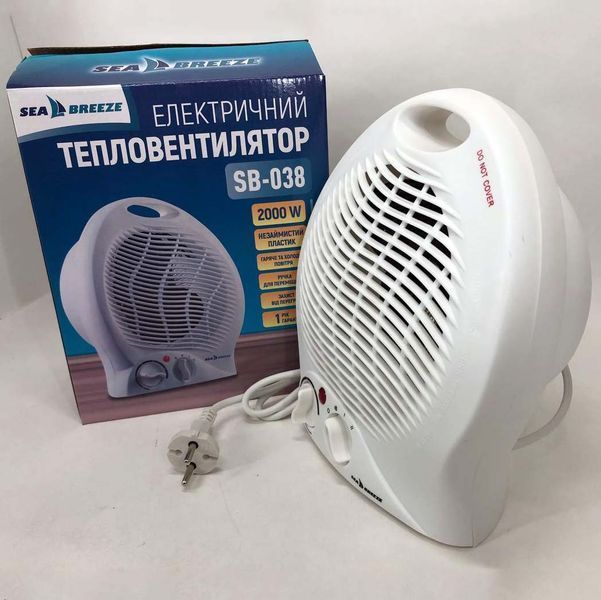 Тепловентилятор ветродуйка SeaBreeze SB-038, бытовой тепловентилятор, тепловентилятор для дома 00012624 фото