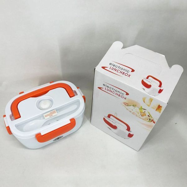 Ланч бокс электрический с подогревом Lunch Heater 220V Pro, контейнер для еды с отсеками. Цвет: оранжевый 00018641 фото