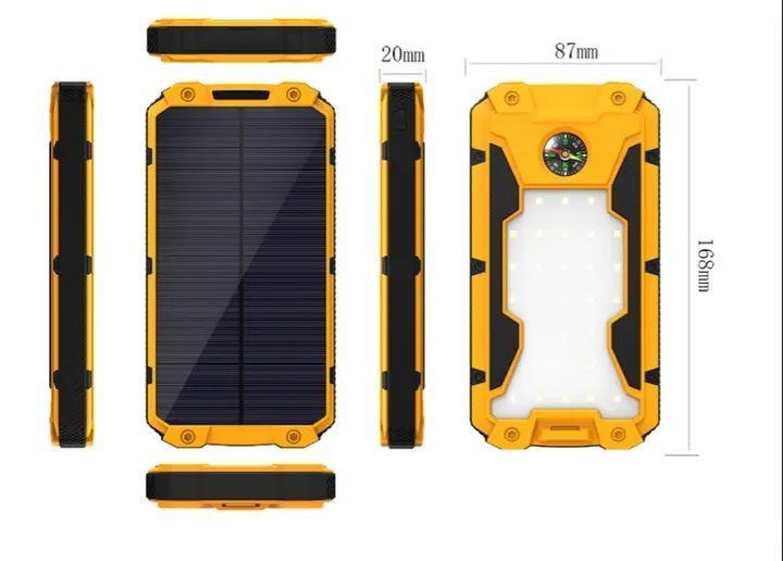 Броньований сонячний Power Bank Solar 20000 mAh 2xUSB 00017496 фото