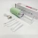 Іригатор для чищення зубів та порожнини рота oral irrigator з акумулятором та змінними насадками. колір: зелений 00014509 фото 2