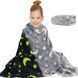 Светящийся в темноте плед плюшевое покрывало Blanket kids Magic Star 150х100 см флисовое одеяло. Цвет: серый 00012603 фото 46
