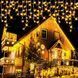 Новорічна святкова гірлянда бахрома 120 Led прозорий провід 3х0.5 м 00024706 фото 9