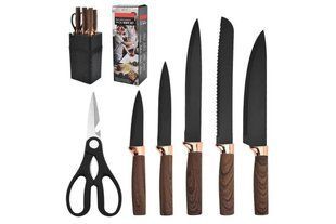 Набор кухонных ножей на подставке Knife Set 7 предметов из нержавеющей стали 00019362 фото