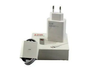 Зарядний пристрій Adapter 9168 USB з кабелем Type-C 33W White 00017882 фото