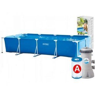 Каркасный семейный прямоугольный бассейн Intex "Mini Frame Pool" 28274 7127л 00013948 фото