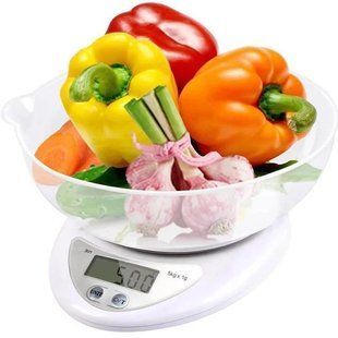 Весы кухонные электронные B05A 1г до 5кг чаша, кухонные весы для кондитера, для взвешивания продуктов 00018785 фото